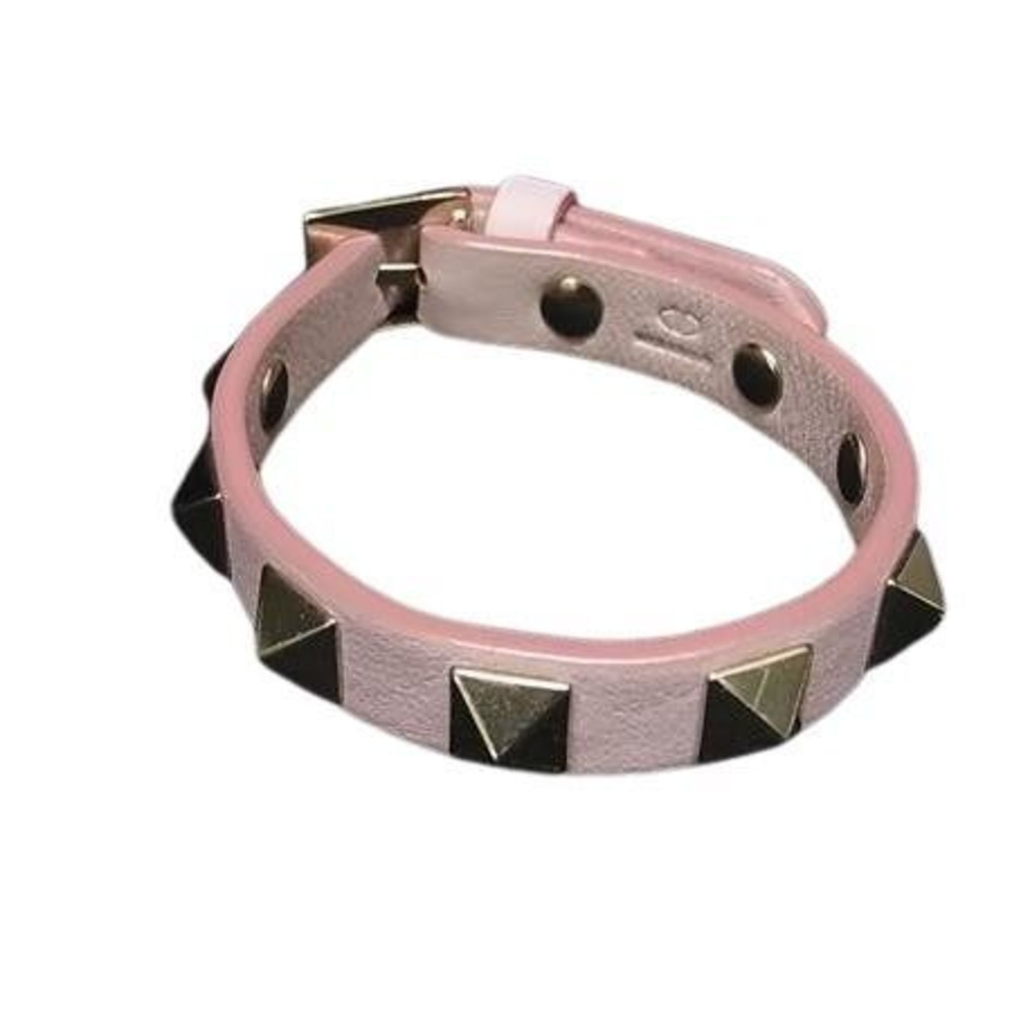 Valentino Valentino Rockstud Bracelet Pink Leather Women's
